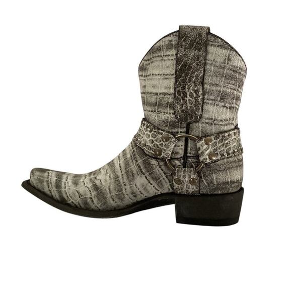 Old Gringo Aria Plain Harbor Grey Harness Snip Toe Western Cowgirl Boot 7.5 B - Picture 8 of 14